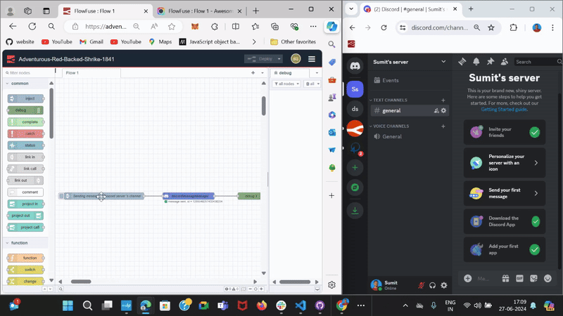 Sending message to Discord server's channel "Sending message to Discord server's channel"